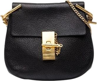 Chlo&eacute; Pre-owned Drew Crossbody Bag - Dames - Vintage Schoudertas - Zwart - ONE Size - Leer - Vintage