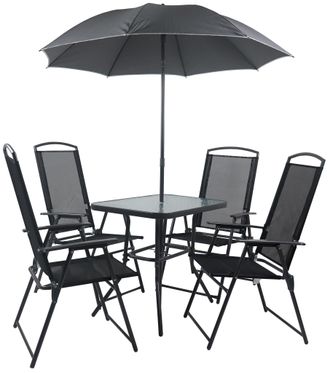 ebuy24 Conjunto De 5 Piezas De Muebles De Jard&iacute;n De Grupo De Asientos 80 105x80x56 - Vcm