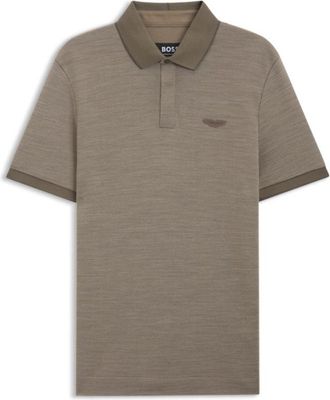 BOSS x ASTON MARTIN polo shirt in wool-cotton piqu&eacute;