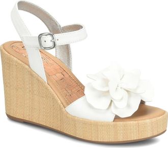 B&oslash;rn Estella Wedge Sandal in White at Nordstrom Rack, Size 11