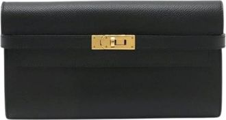 Herm&egrave;s Pre-owned Vintage Clutch - Dames - Vintage Clutch - Zwart - ONE Size - Leer - Vintage