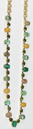 Mariana Womens Pistachio Necklace In Blue/green/yellow