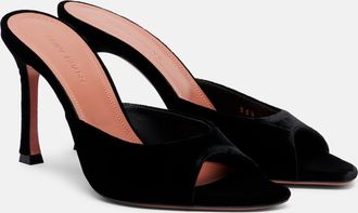 Amina Muaddi Alexa 95 velvet mules