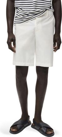 Mango Cotton Bermuda Shorts in White at Nordstrom, Size 34
