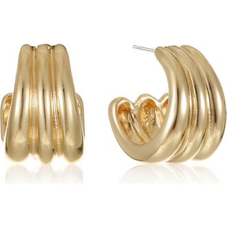 Ettika Pipe Hoop Earrings in Gold at Nordstrom Rack