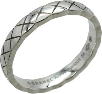 Chanel White Gold (18K) Band Ring (Pre-Owned)