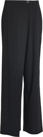 Swing Wijde Broek - Dames - Wijde Broeken - Zwart - 2XS - Broeken