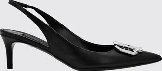 Philipp Plein Slingback Gothic in pelle con monogramma e tacco medio