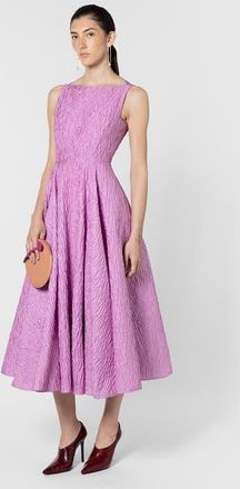 Roksanda Ilincic Tera Cloque Textured Midi Dress in Blush at Nordstrom, Size 12