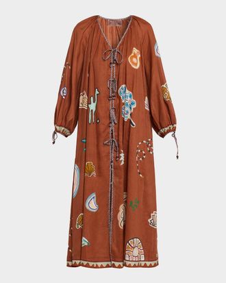 Alemais Laurence Tie-Front Maxi Dress