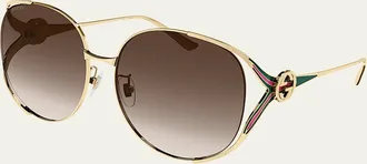 Gucci Oversized Oval GG Sunglasses