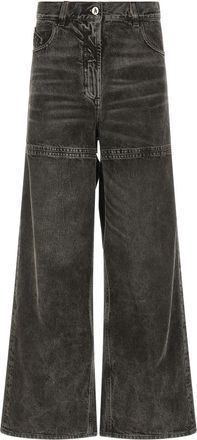 The Attico Black Mid Rise Jeans