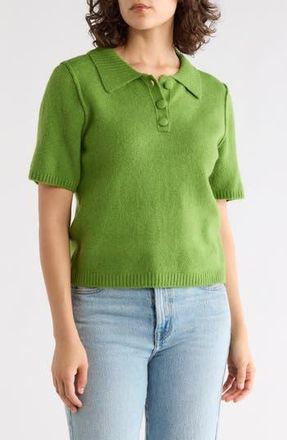 Halogen Short Sleeve Polo in Salted Lime at Nordstrom Rack, Size X-Small