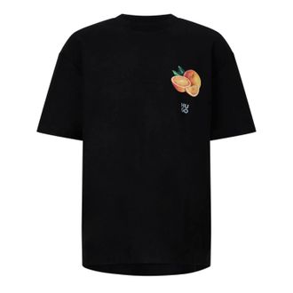 HUGO BOSS Hugo Heren Oranje Crew Neck Regular T-shirt (Zwart)