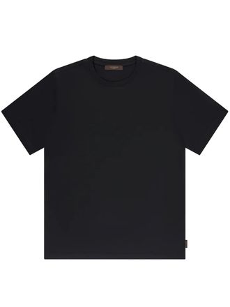 Zanone Black Boxy Fit Smooth Fabric T-shirt