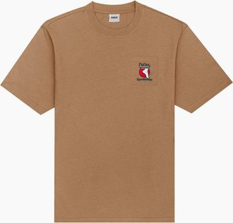 Parlez Clothing Mens Parlez Currere Pocket Sand T-Shirt - Brown - Size: 40