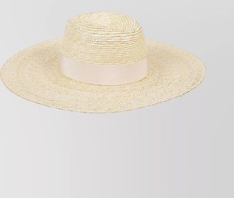 Borsalino sophie straw hat with ribbon detail