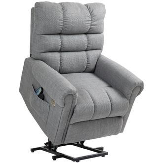 HOMCOM Power Lift Recliner Chair For Elderly With Massage And Heat Grey | TJ Hughes