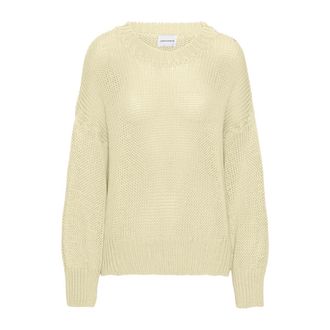 Americandreams Pepper Ronde Hals Katoenen Pullover - Dames - Ronde hals truien - Geel - M - Katoen - Truien & Vesten