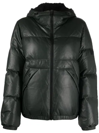Yves Salomon Piumino con zip - Verde