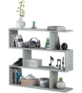 F.R.S. Frs - Estanteria Corea Baja En Color Cemento 97 Cm(alto)110 Cm(ancho)24 Cm(fondo)