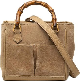 Gucci Pre-owned Gucci Mini Suede Bamboo Satchel Ladies XQ4F10QLDSD8VAEH