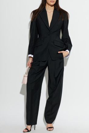 Givenchy Wool Blazer With Single Vent, Womens, Black