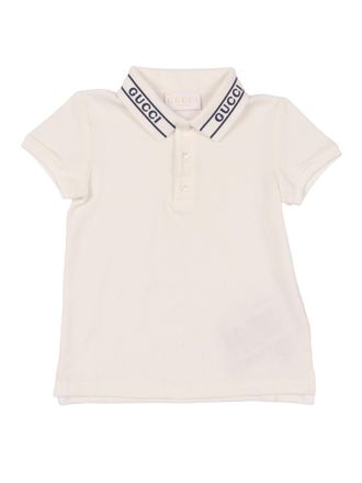 Gucci B S/S Poloshirt aus gestreckter Baumwolle Pi