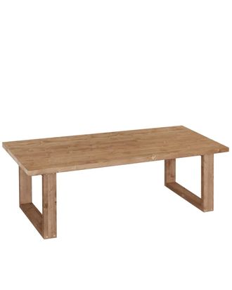 Deco Wood Mesa de centro de madera maciza marr&oacute;n 120x60cm
