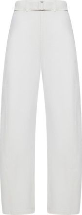 Christophe Lemaire Bleached Heavy Denim Trousers With Belt