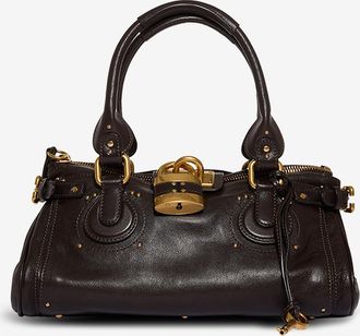 Chloé Rechteckige Handtasche aus glattem Leder Paddington