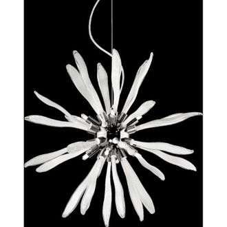 Dmora L&aacute;mpara Colgante Buscemi, Estructura De Vidrio, Blanco