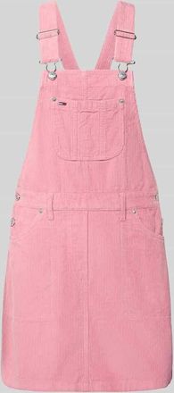 Tommy Jeans A-Linie Cord-Kleid aus reiner Baumwolle in Rosa, Größe XXS