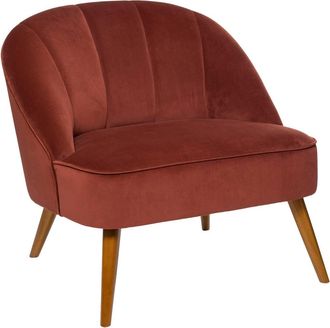 Atmosphera Atmosphera - Sill&oacute;n Naova Rosa Terracota - Terciopelo Cr&eacute;ateur DInt&eacute;rieur