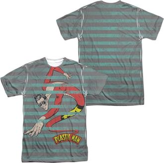 Gildan DC Comics Plastic Stripes Short Sleeve Adult Poly Crew Tee / T-Shirt