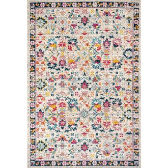 Jonathan Y Designs Modern Persian Boho Floral Area Rug in Beige/multi at Nordstrom, Size 3Ft 0In X 5Ft 0In