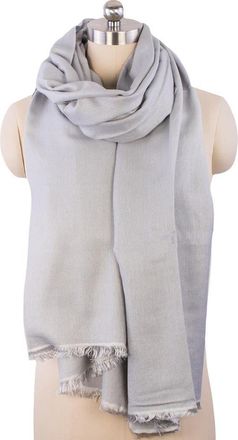 Saachi Cashmere Silk Eyelash Fringe Scarf in Warm Grey at Nordstrom Rack