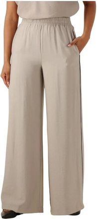 Access Fashion Access Fashion, Broeken, Dames, Beige, L, Polyester, Wijde Beige Broek