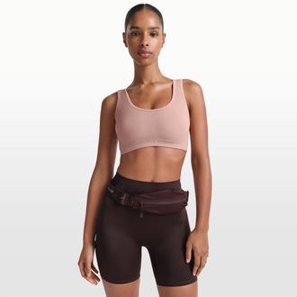 Nike Womens SKIMS Ribbed Seamless Scoop Bra in Pink | BABRA9713W-HEC