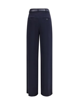 Max Mara Wide-Leg Structured Trousers - Navy