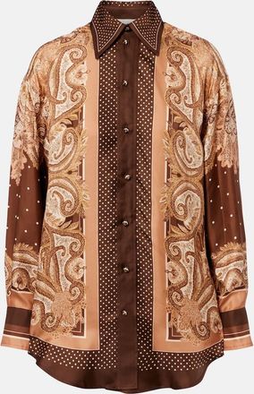 Zimmermann Camicia Luna in seta con stampa paisley