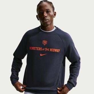 Nike Chicago Bears Rivalries Collection Primary Nike Mens Dri-FIT NFL Pullover Crew in Blue | 03EK41L7Q-8LC