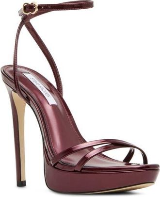 Steve Madden Juni Ankle Strap Platform Stiletto Sandal in Cherry Pearl at Nordstrom, Size 8