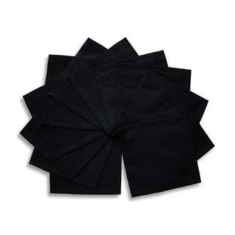 Solino Home Cotton Linen Plain Cocktail Napkins - Dru, 6 x 6 in Black at Nordstrom, Size Small