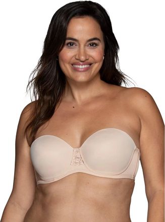Vanity Fair Beauty Back Bra Womens Rose Beige Underwire Strapless JDM2502