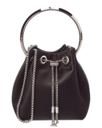 Jimmy Choo London Bon Bon Satin Bucket Bag