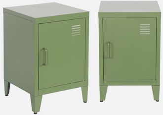 Sweeek Mesita Industrial Con 1 Puerta, Set De 2