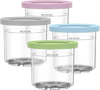 OEM Recipientes Para Hielo, Tarros Para Almacenar Hielo, Aptos Para Las Series Nc301, Nc300 Y Nc299amz, Rosa, Verde, Gris Y Azul, Juego De 4