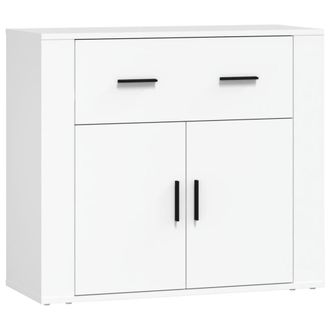 Berkfield Home Sideboard White 80x33x70 cm Engineered Wood | Size: 80 x 33 x 70 cm