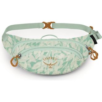 Osprey Mini Daylite Water Repellent Belt Bag in Shaleafy Print Frosty Mint at Nordstrom